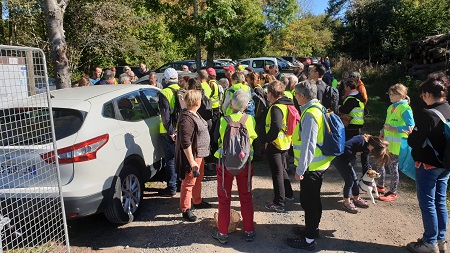 Arrivée des ramasseurs sur le parking photo